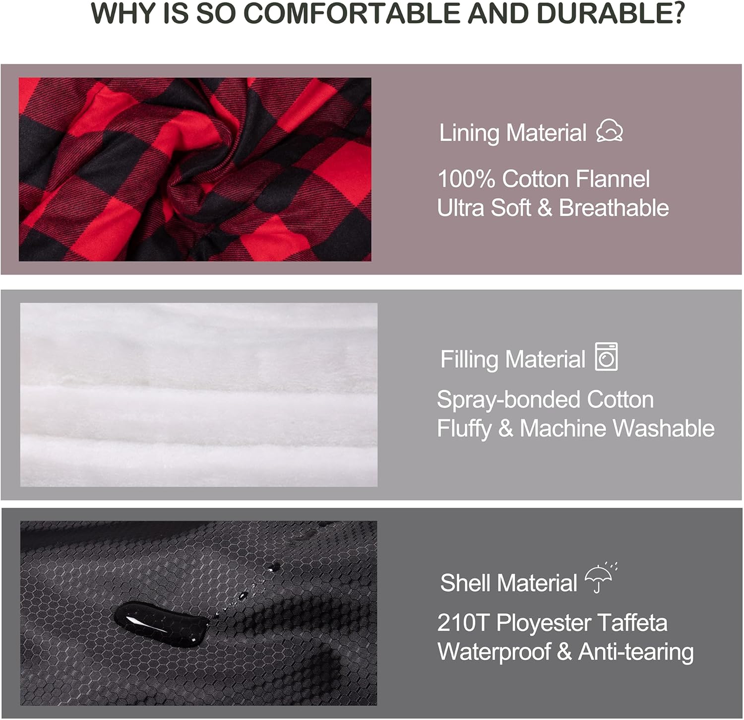 0 Degree Sleeping Bag 100% Cotton Flannel XXL for Adults Big and Tall Cold Weather Winter Zero Degree Camping,Free Compression Sack - Image 3