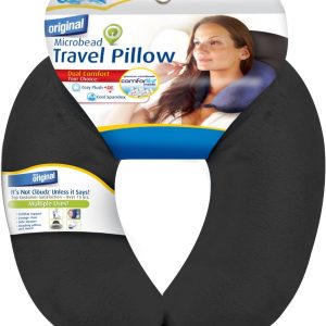 Cloudz Microbead Travel Neck Pillow - Black
