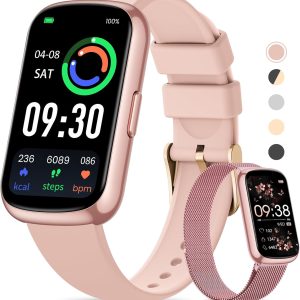 Fitness Tracker- Smart Watches for Women Men with 24/7 Heart Rate Monitor Blood Oxygen Sleep Tracker, Waterproof Fitness Watch, Activity Smartwatch for Android iPhone, Calorie Distance Pedometer, Gift