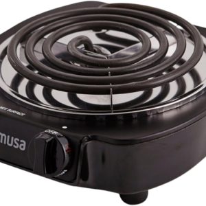 IMUSA USA GAU-80305 Electric Single Burner 1100-Watts, Black