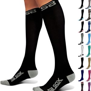 SB SOX Compression Socks (20-30mmHg) for Men & Women – Best Compression Socks for All Day Wear, Better Blood Flow, Swelling!